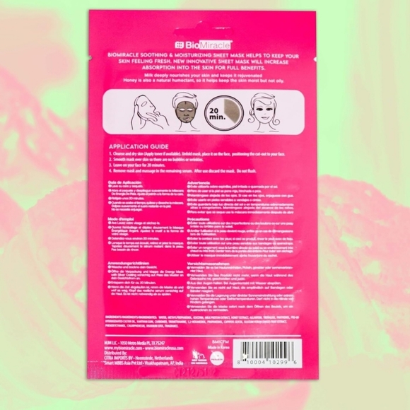 NWT! Biomiracle Sweet Dessert Scent Sheet Face Mask 3PCS - Picture 3 of 8